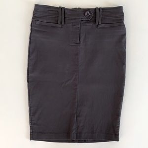 Textured Charcoal Pencil Skirt